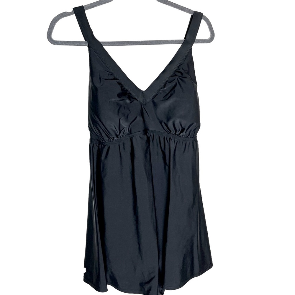 Swimsuits for All One Piece Swim Dress Womens 16 Black